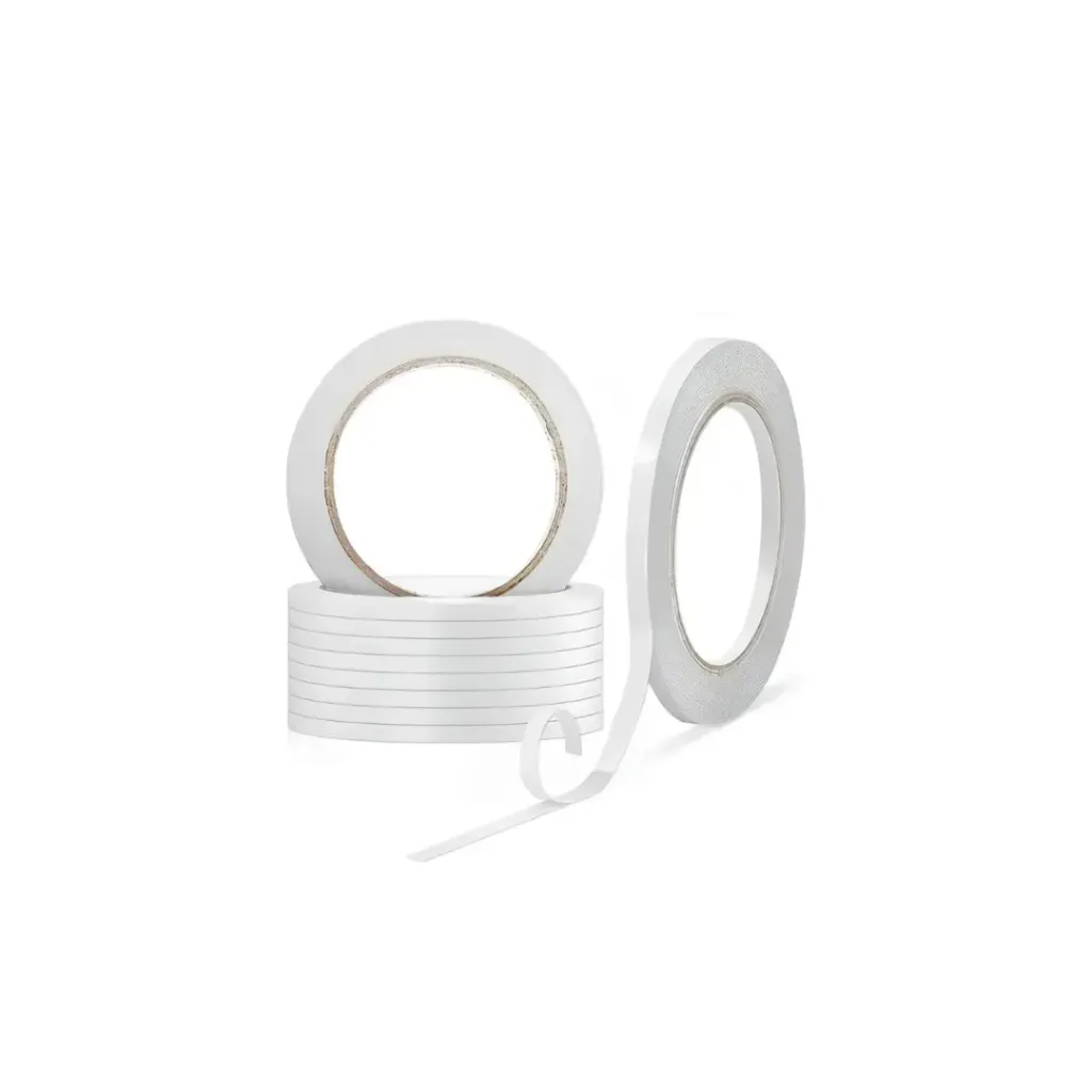 CINTA DOBLE FAZ TRANSPARENTE 5MM 12 MTS