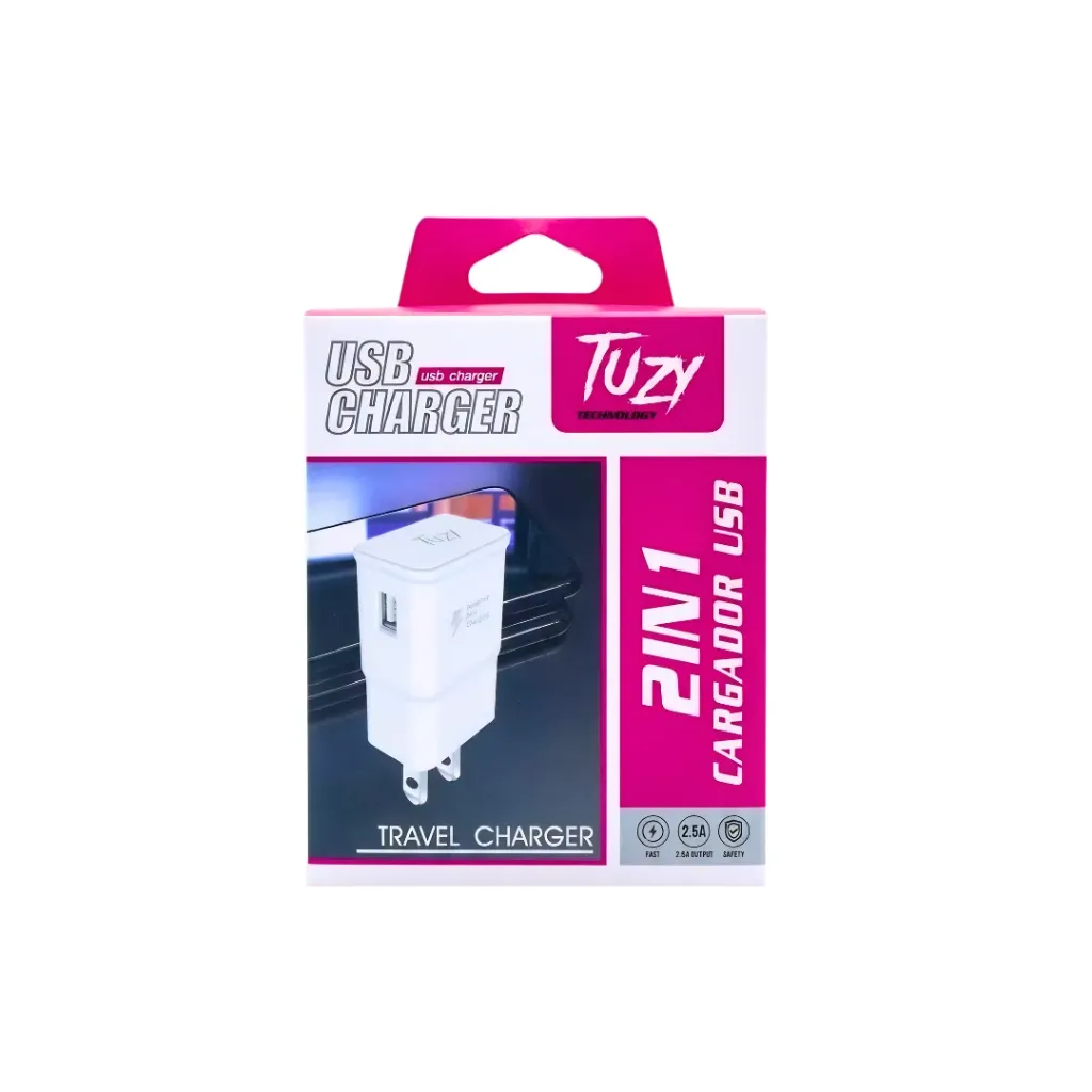 [2514] CARGADOR TUZY 2AMP TIPO C T202