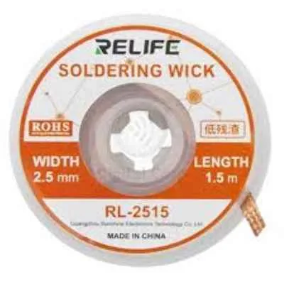 [3430] MALLA QUITA ESTAÑO RELIFE RL2515 2.5MM 1.5 METROS