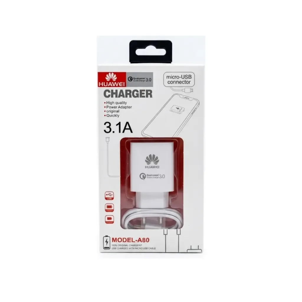 [3027] CARGADOR HUAWEI A80 3.1AMP MICRO