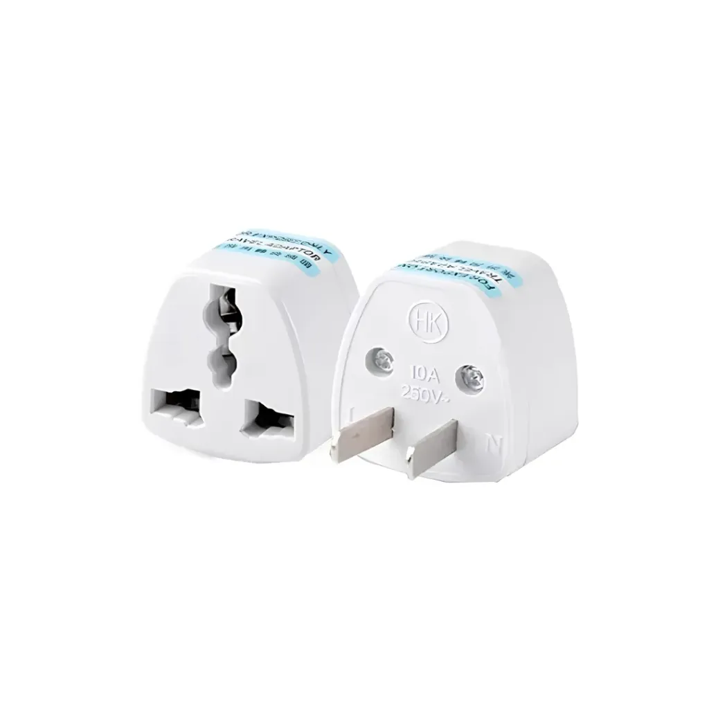 ADAPTADOR EUROPEO A 110V BLANCO  Y NEGRO