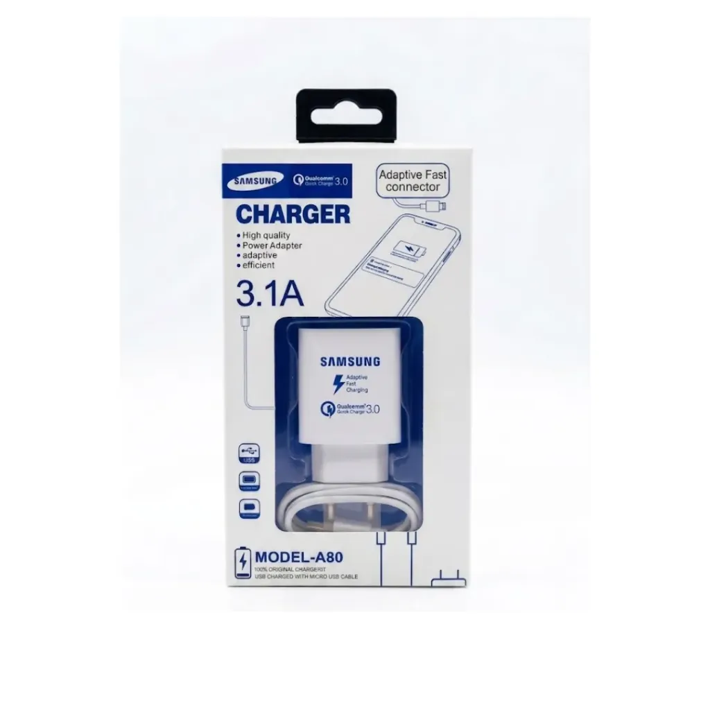 CARGADOR SAMSUNG A80 3.1AMP MICRO