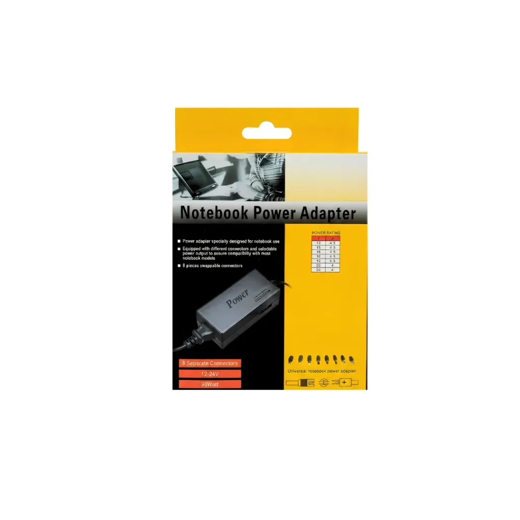CARGADOR UNIVERSAL PARA LAPTOP 8 PUNTAS