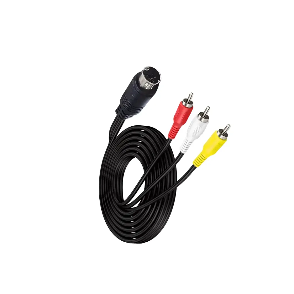 CABLE PARA DIRECTV AV VIDEO DIN 9 PIN A 3 RCA