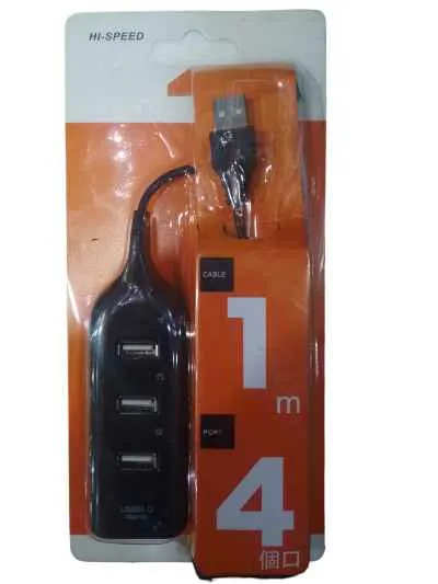 [2455] REGLETA MULTIPUERTO USB HUB 4 USB NARANJA
