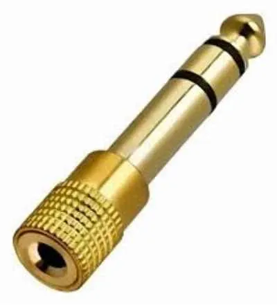 CONVERTIDOR 6.35 A PLUG 3.5 PLASTICO MICROFONO