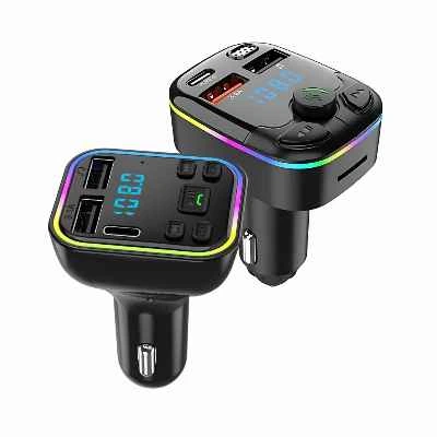 [1453] MODULADOR TRANSMISOR BLUETOOTH CARRO FM 2 USB 1 TIPO C Q8 C49