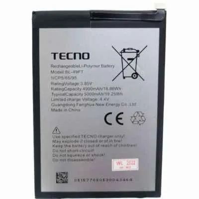 BATERIA TECNO SPARK 5 SPARK 5 PRO SPARK 5 AIR SPARK 6 GO SPARK 7 PRO SPARK 8 SPARK 8C SPARK 8T POP 6 PRO POP 5 LTE POP 4 POP 4 LTE POP 4 AIR CAMON 15 CAMON 17 CAMON 19 NEO SPARK GO 2020 GO 1 BL49FT