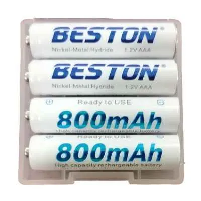 [2910] PILA AAA BESTON RECARGABLE 800MAH X4 UNIDADES