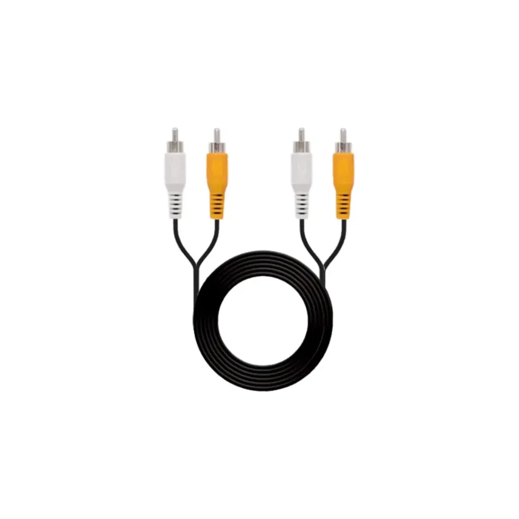 CABLE RCA AUDIO Y VIDEO 2X2 BLANCO Y AMARILLO CONSOLAS Y DVD