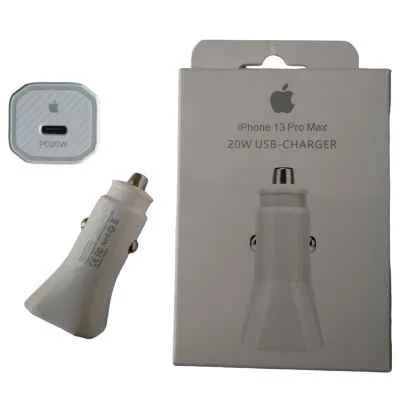 TACO CARGADOR PARA CARRO IPHONE 20W TIPO C PLUGIN