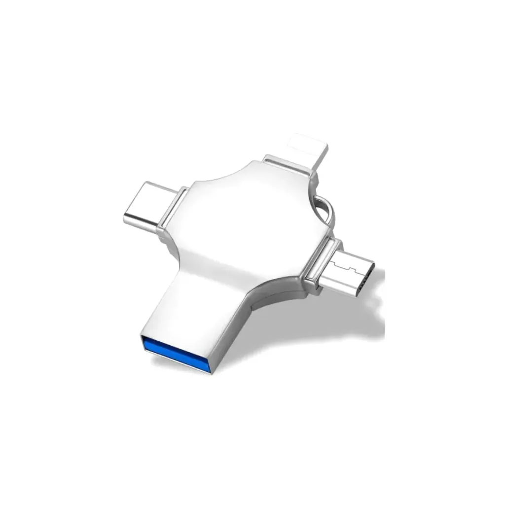 MEMORIA FLASHDRIVE MULTIFUNCION OTG 32GB PC Y TELÉFONO LIGHTNING MICRO TIPO C USB