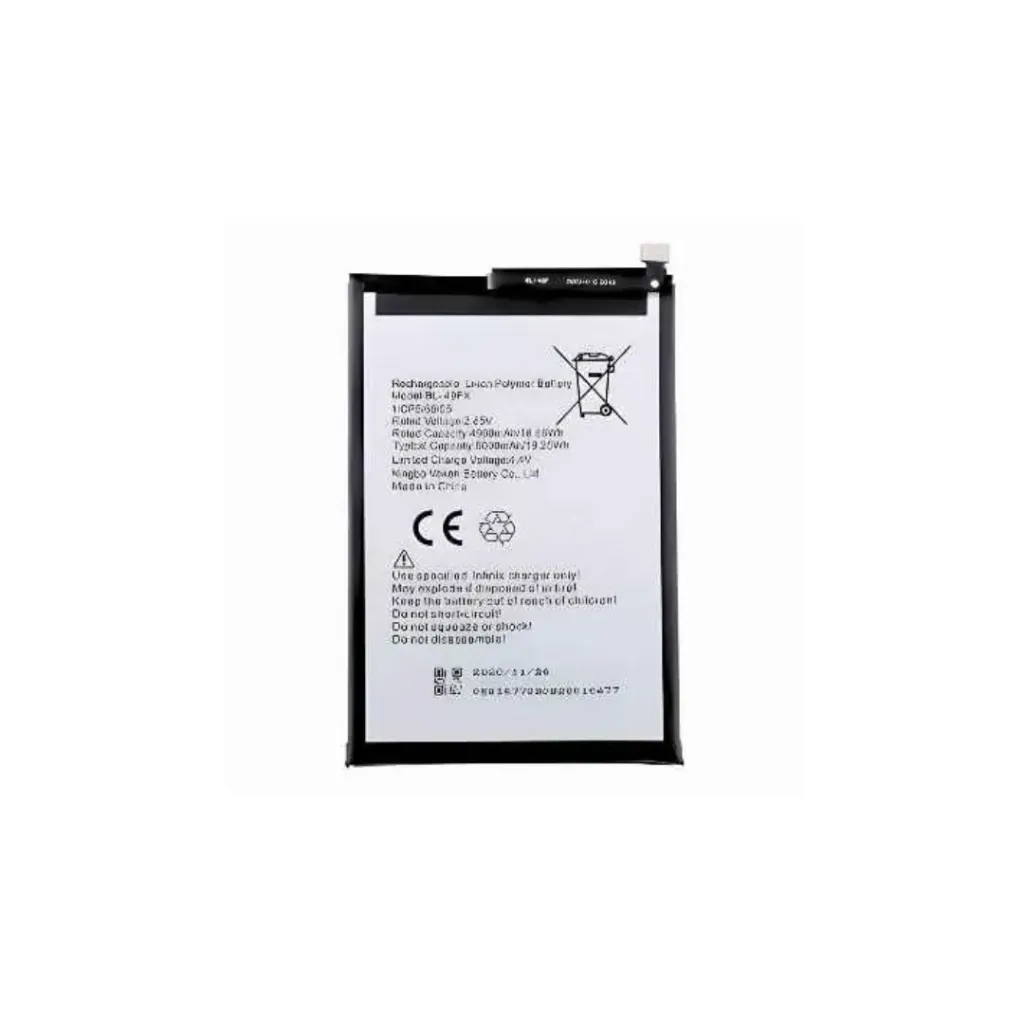 [0137] BATERIA INFINIX HOT 8 HOT 8 LITE HOT 9 HOT 9 PRO HOT 10 LITE Hot 11 Play Hot 12 Play HOT 20I NOTE 7 LITE SMART 5 SMART 6 SMART 6 PLUS SMART 6 HD SPARK 5 PRO BL49FX