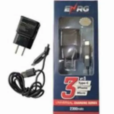 CARGADOR MICRO ENERG 2.3 AMP 3 PUNTAS 3 EN 1