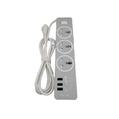 REGLETA GC05 3 ENCHUFES 3 PUERTOS USB