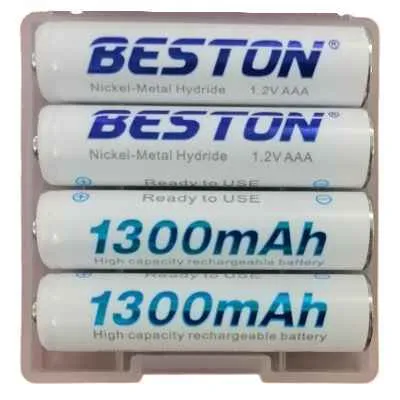 PILA AAA BESTON RECARGABLE 1300MA X4 UNIDADES