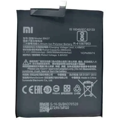 [0676] BATERIA XIAOMI REDMI 6 REDMI 6A MI A2 BN37