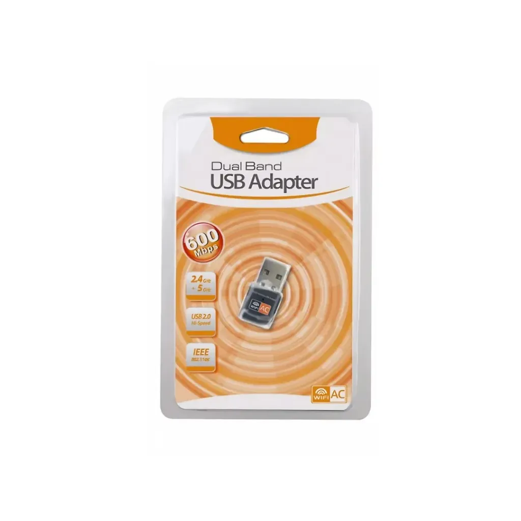 ADAPTADOR ANTENA WIFI DOBLE BANDA USB 600MBPS