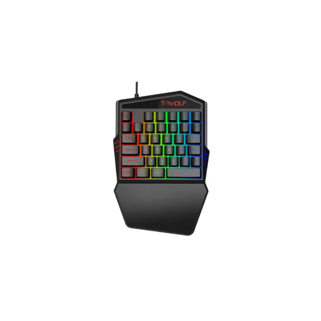 TECLADO GAMER RGB UNA MANO T-WOLF