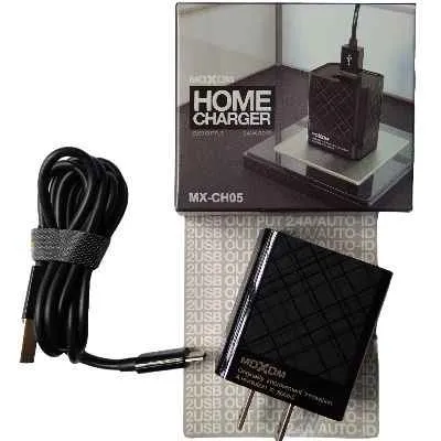 CARGADOR MICRO MOXOM 2.4AMP DOBLE P MXCH05