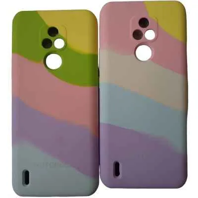 FORRO MOTO E7 2020 SILICONE ARCOIRIS