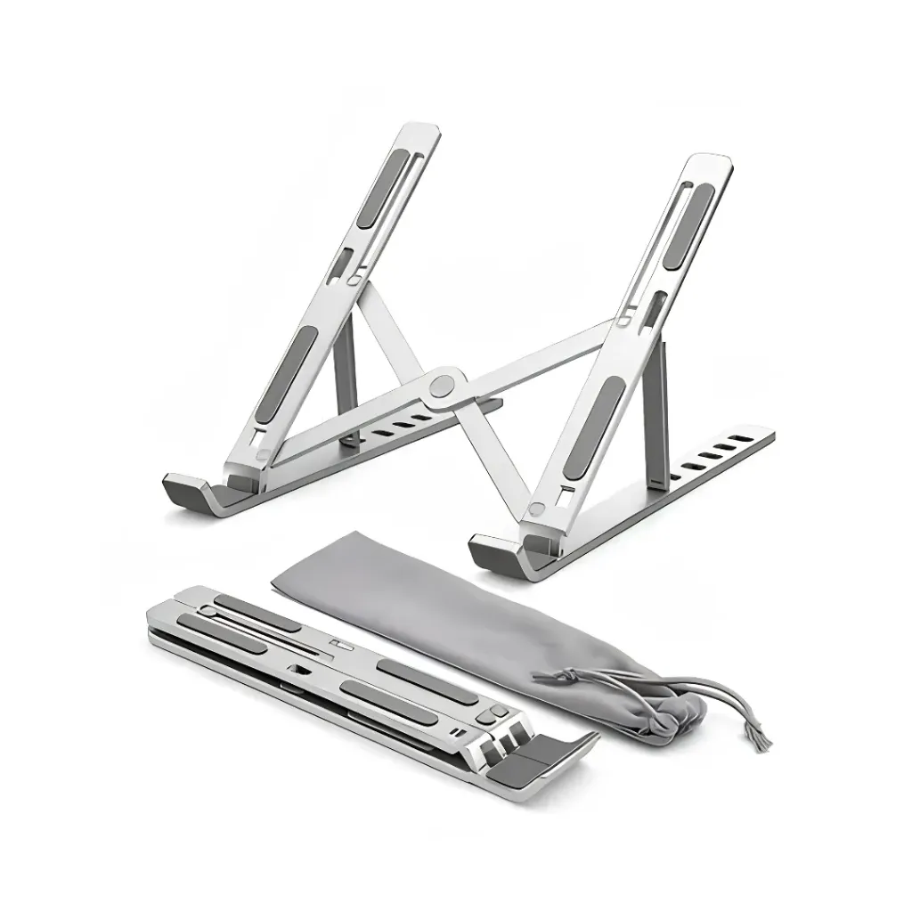 BASE SOPORTE METÁLICA PLEGABLE PARA LAPTOP