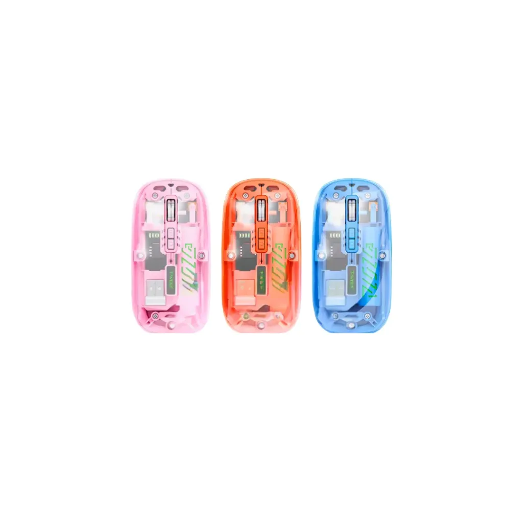 MOUSE INALAMBRICO TRANSPARENTE OUIDEN NUM80 RECARGABLE