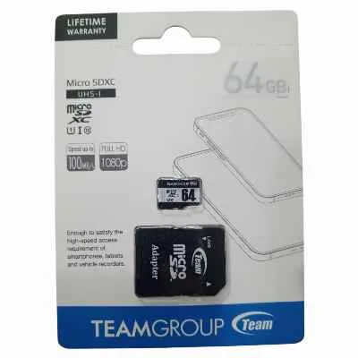 [2430] MEMORIA MICRO SD TEAMGROUP 64GB XC 100MB CAMARA