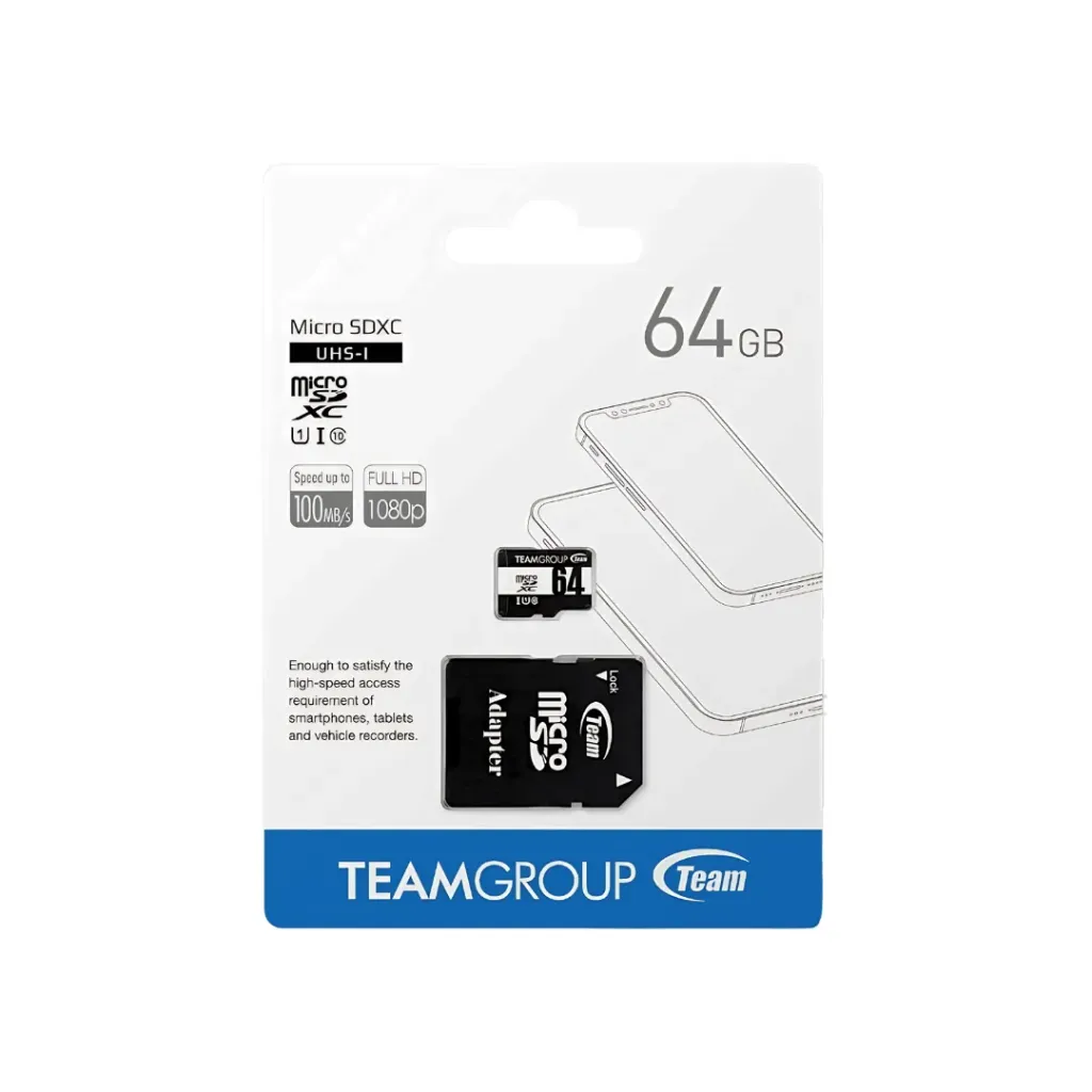[2430] MEMORIA MICRO SD TEAMGROUP 64GB XC 100MB CAMARA
