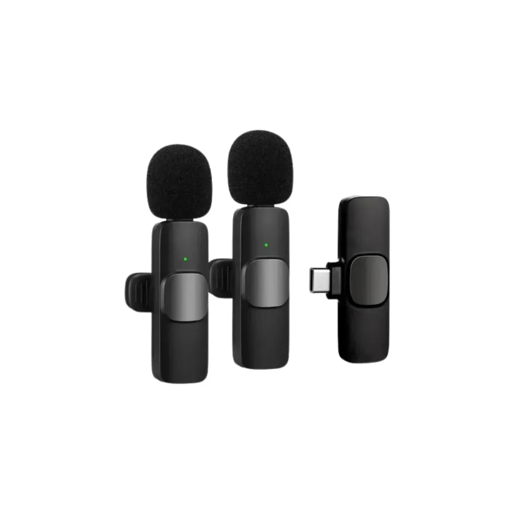 MICROFONO INALAMBRICO K9 IPHONE TIPO C 2 EN 1 LAVALIER QDUH
