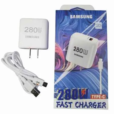 CARGADOR SAMSUNG TIPO C 280W SUPER FAST CHARGER CAJA PEQUEÑA