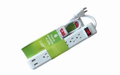 [0068] REGLETA 6 TOMAS 2 USB GM016