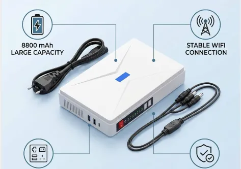 [0544] MINI UPS 8800MAH 5V 9V 12V USB 18W SOLO DETAL