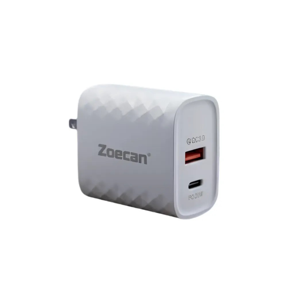 TACO DE CARGA DOBLE PUERTO USB TIPO C 20W ZOECAN DOUBLEYOU