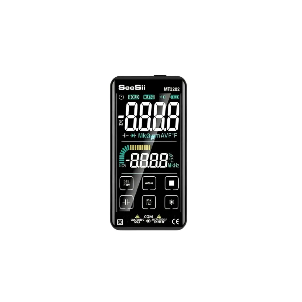 TESTER MULTIMETRO AUTORANGO PANTALLA INTELIGENTE SEESII MT2202