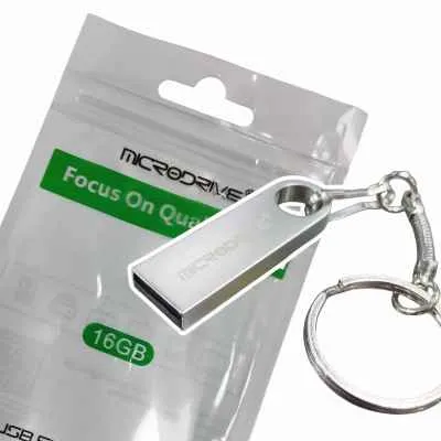 [1781] PENDRIVE MICRODRIVE  16GB LLAVERO  METALICO