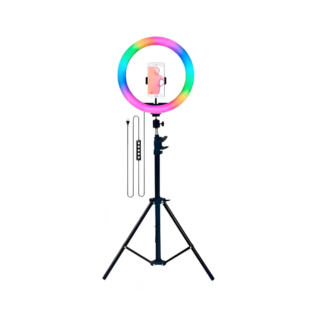 ARO DE LUZ SELFIE RGB MJ30 36 CM 14 PULGADAS