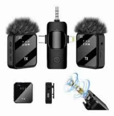 [3446] MICROFONO INALAMBRICO F11 F16 2 EN 1 TIPO C / IPHONE / PLUG 3.5MM