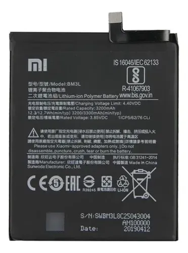 BATERIA XIAOMI MI 9 BM3L