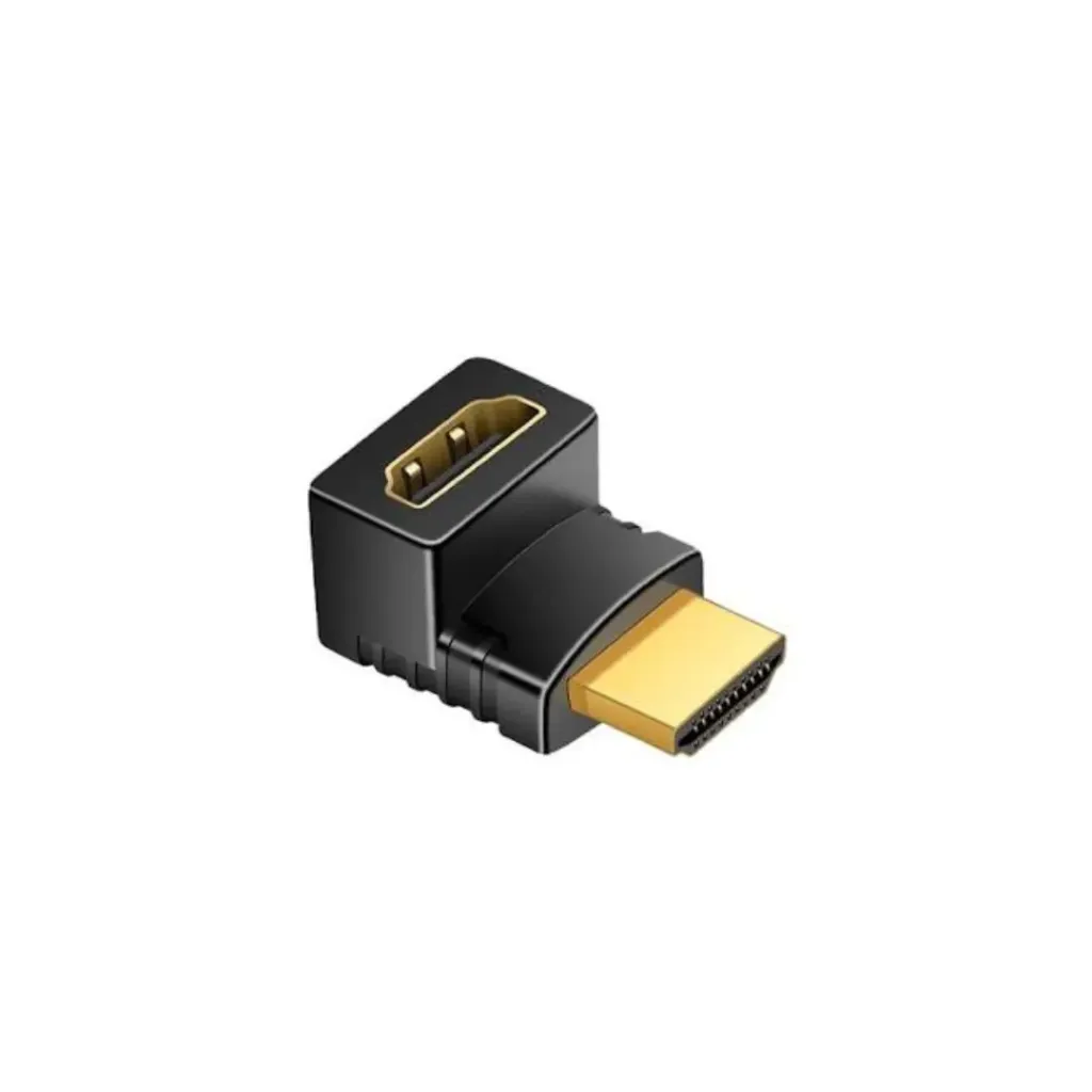 CONECTOR HDMI MACHO A HDMI HEMBRA TIPO L