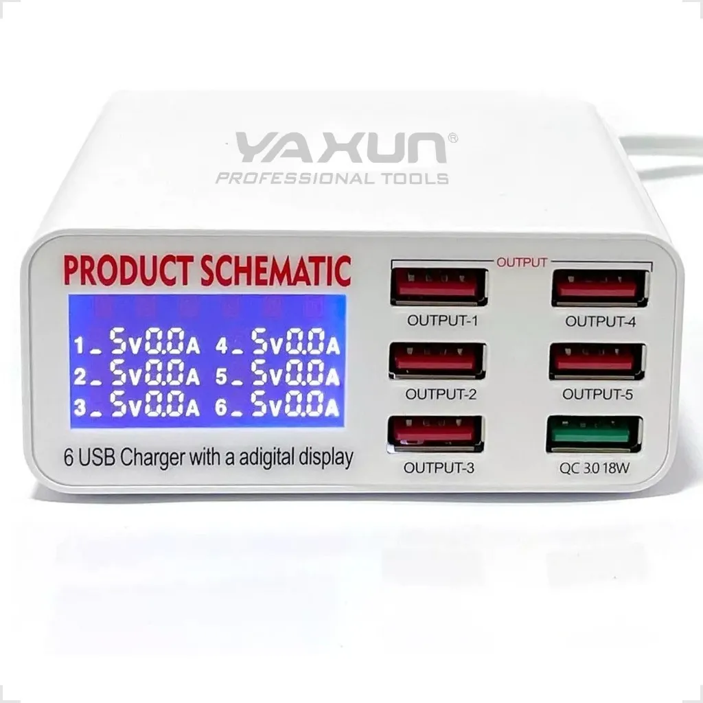 [0323] ESTACION DE CARGA YAXUNYX896 ICHARGE  6 USB