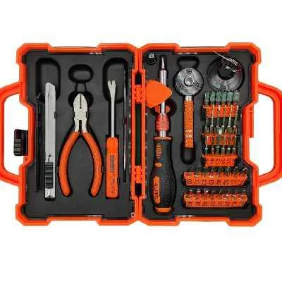 KIT HERRAMIENTAS JAKEMY 47 EN 1 MALETIN NARANJA