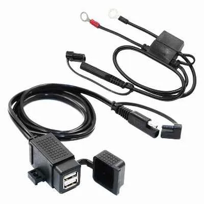 CARGADOR PARA MOTO 60W 2 PUERTOS USB TIPO C R413