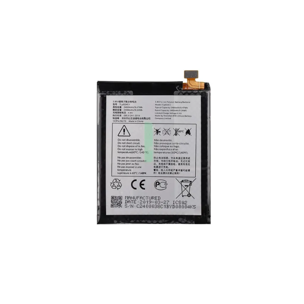 BATERIA ALCATEL A30 1V 2019 1C 1X OT5046 OT5059Z OT5080 TLP024C1 TLP024CC