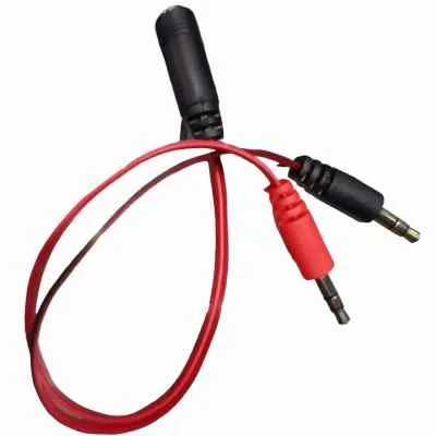 [1273] CABLE AUXILIAR PARA AUDIFONO PC  2X1 MACHO