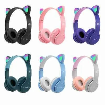 [2725] AUDIFONO INALAMBRICO OREJITA P47M CON OREJITA RGB