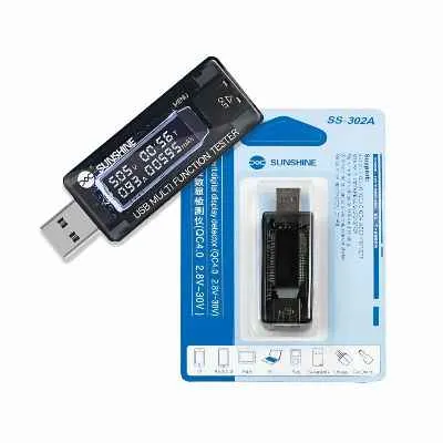 [2761] MEDIDOR LECTOR USB VOLTAJE AMP W MAH SUNSHINE SS302A