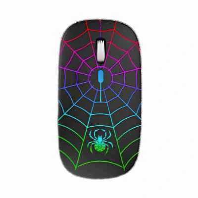[2837] MOUSE INALAMBRICO ARAÑA SPIDERMAN ESTRELLA RECARGABLE