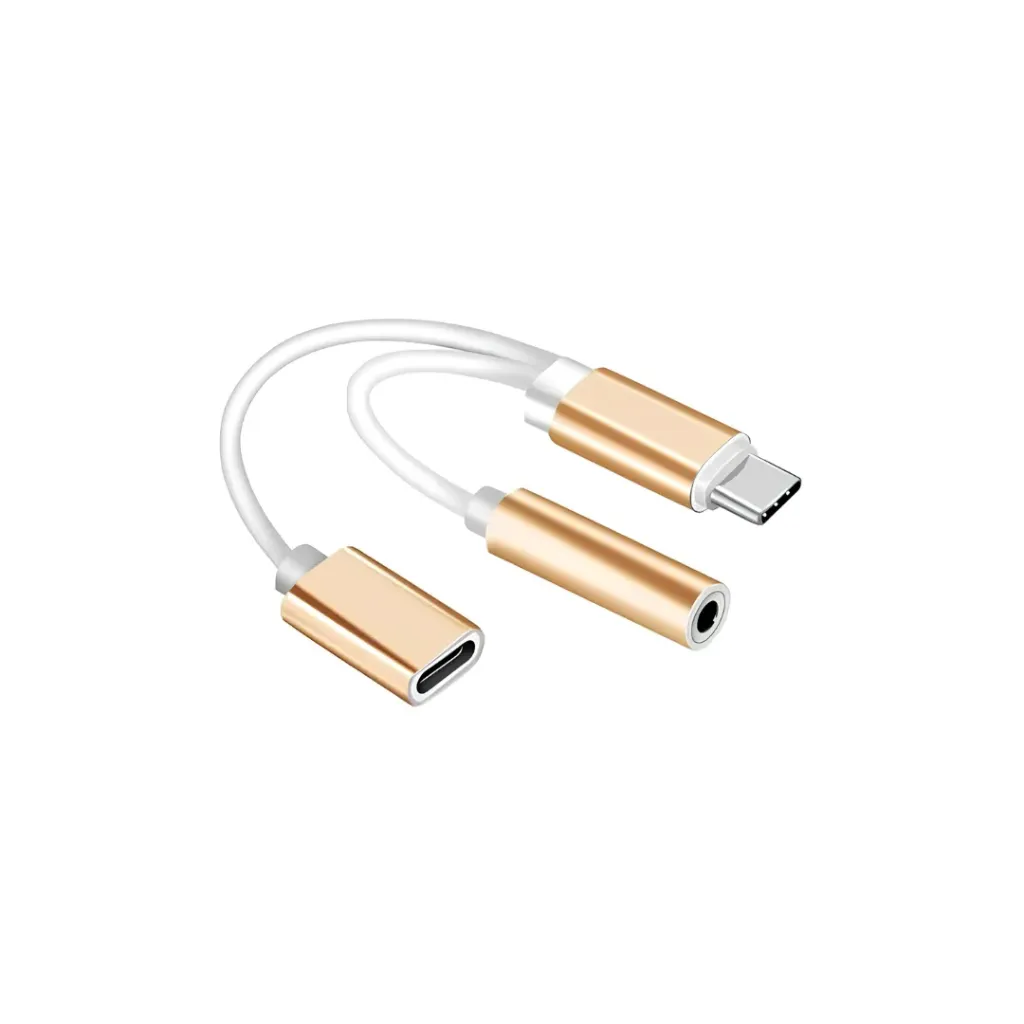 [2950] CABLE OTG TIPO C A C A PLUG JACK AUDIO 3.5