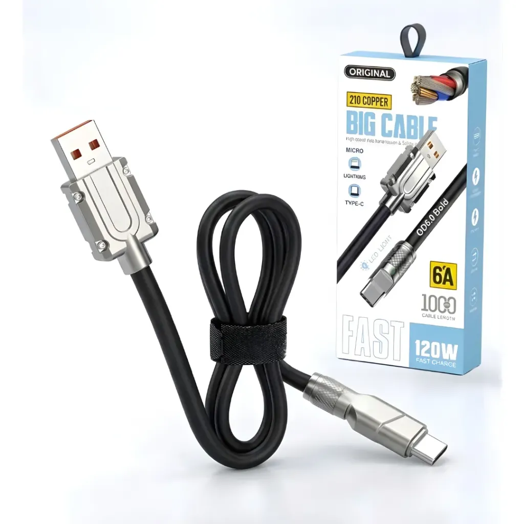 [3525] CABLE TIPO C 120W METALICO